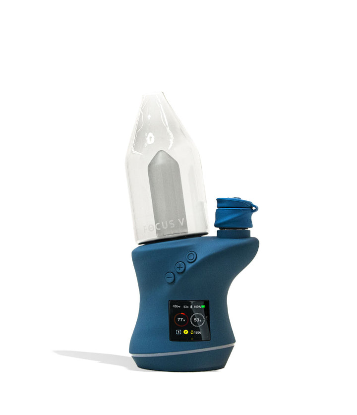 Midnight Blue Focus V Carta 2 Electronic Dab Rig Front View on White Background