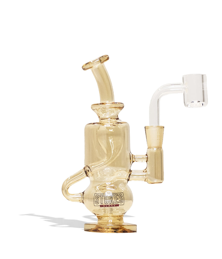 Stokes Glass Titan Glass Dab Rig Front View on White Background