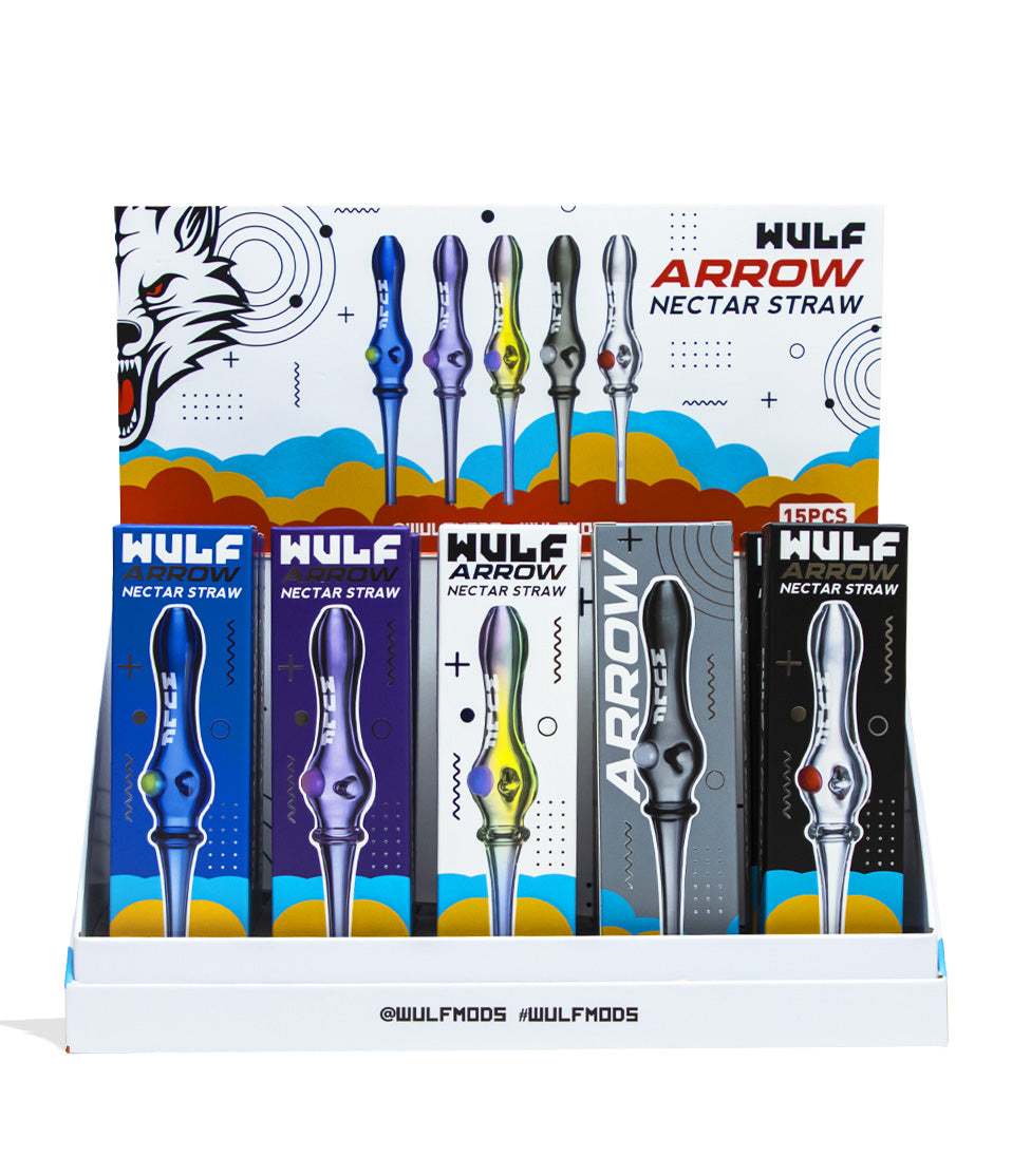 Wulf Mods Arrow Nectar Straw 15pk Front View on White Background