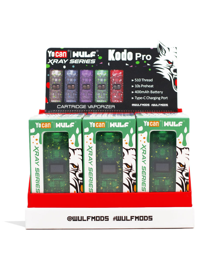 Wulf Mods X-Ray Series Kodo Pro 510 Variable Voltage Battery 15pk Front View on White Background