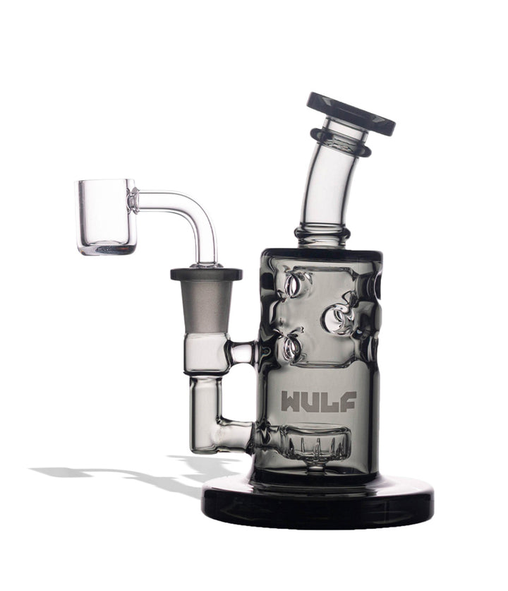 Smoke Wulf Mods Shift 14mm Dab Rig with Quartz Banger Front View on White Background