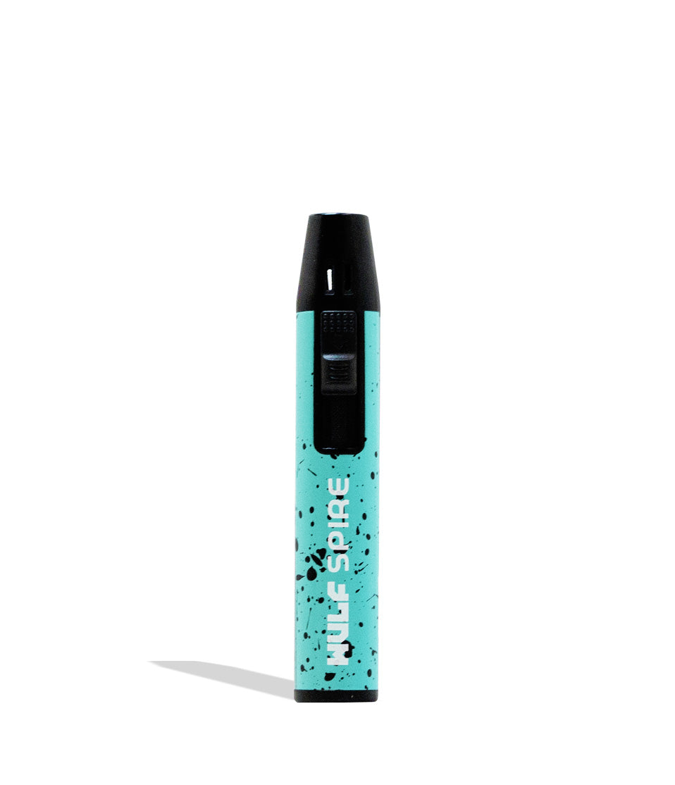 Teal Black Spatter Wulf Mods Spire Pen Torch 9pk Front View on White Background