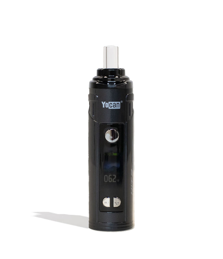 Black Yocan HIT 2 Dry Herb Vaporizer Front View on White Background