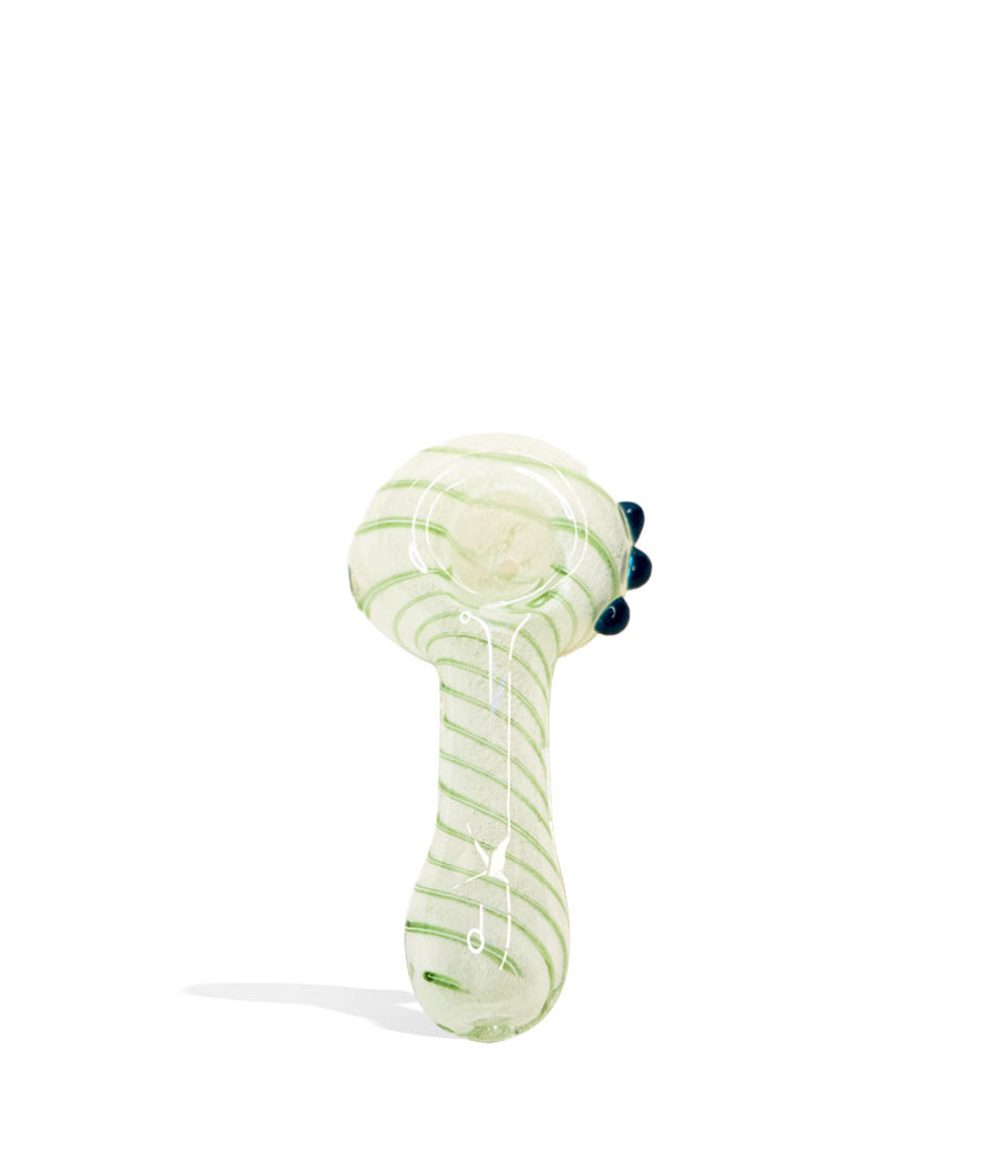 3 inch Spiral Art Glow in the Dark Handpipe on white background