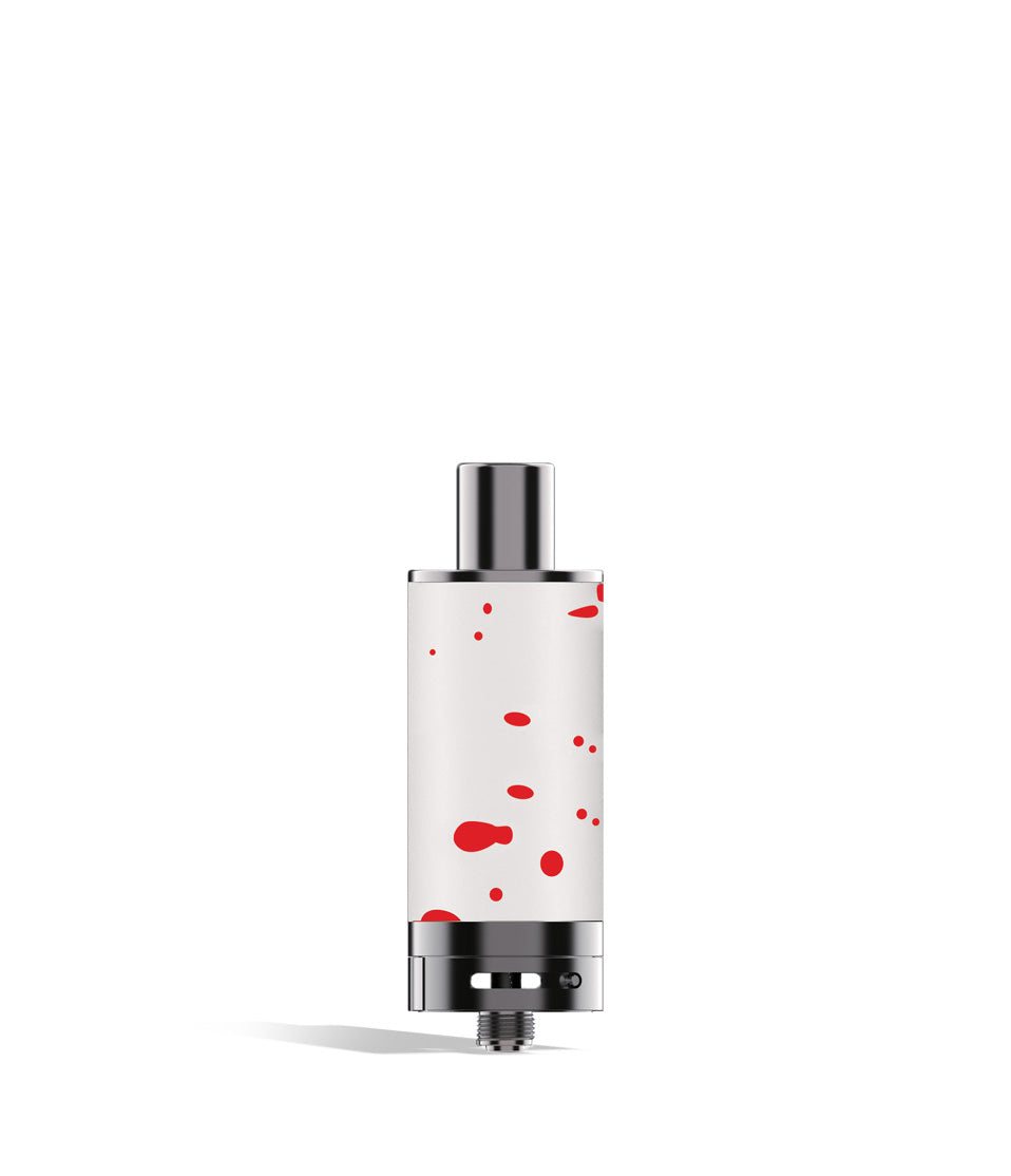 White Red Spatter Wulf Mods Evolve Plus XL Duo Dry Atomizer on white background