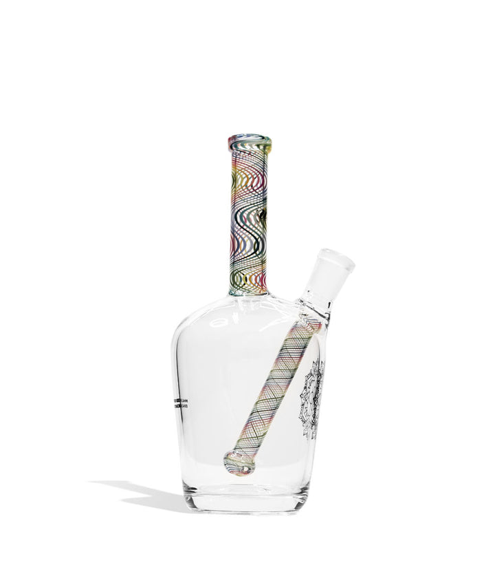 Rainbow iDab Medium 10mm Worked Henny Bottle Water Pipe on Studio Background