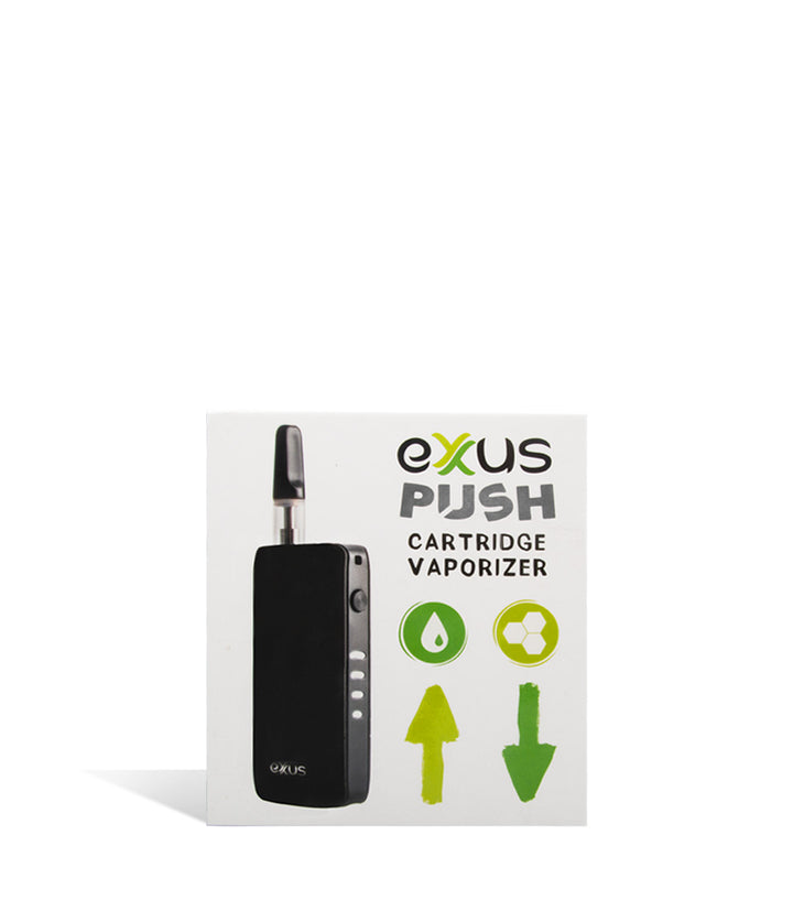 Black single pack Exxus Vape Push Cartridge Vaporizer 12pk on white background