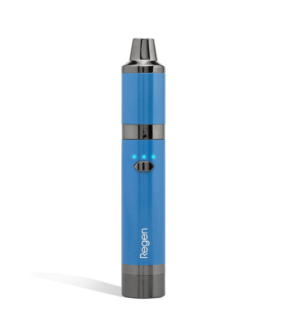 Blue front Yocan Regen Advanced Concentrate Vaporizer on white studio background